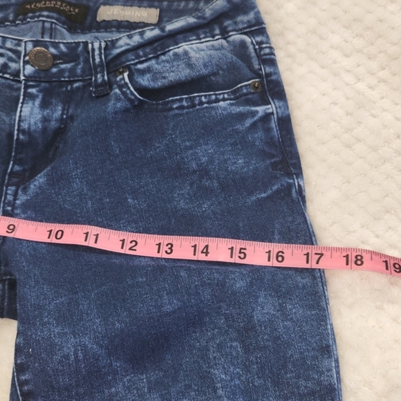 AERPOSTALE WOMENS JEGGINGS DISTRESSED ON KNEES SIZE 2 REGULAR STONE WASHED BLUE - Picture 13 of 16
